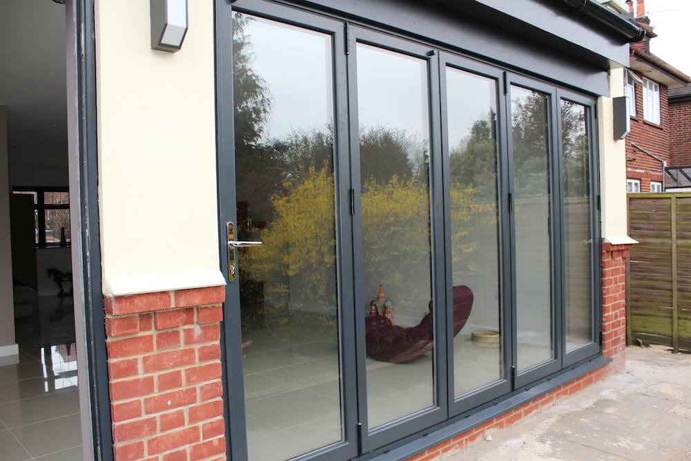 Grey Bifold Doors