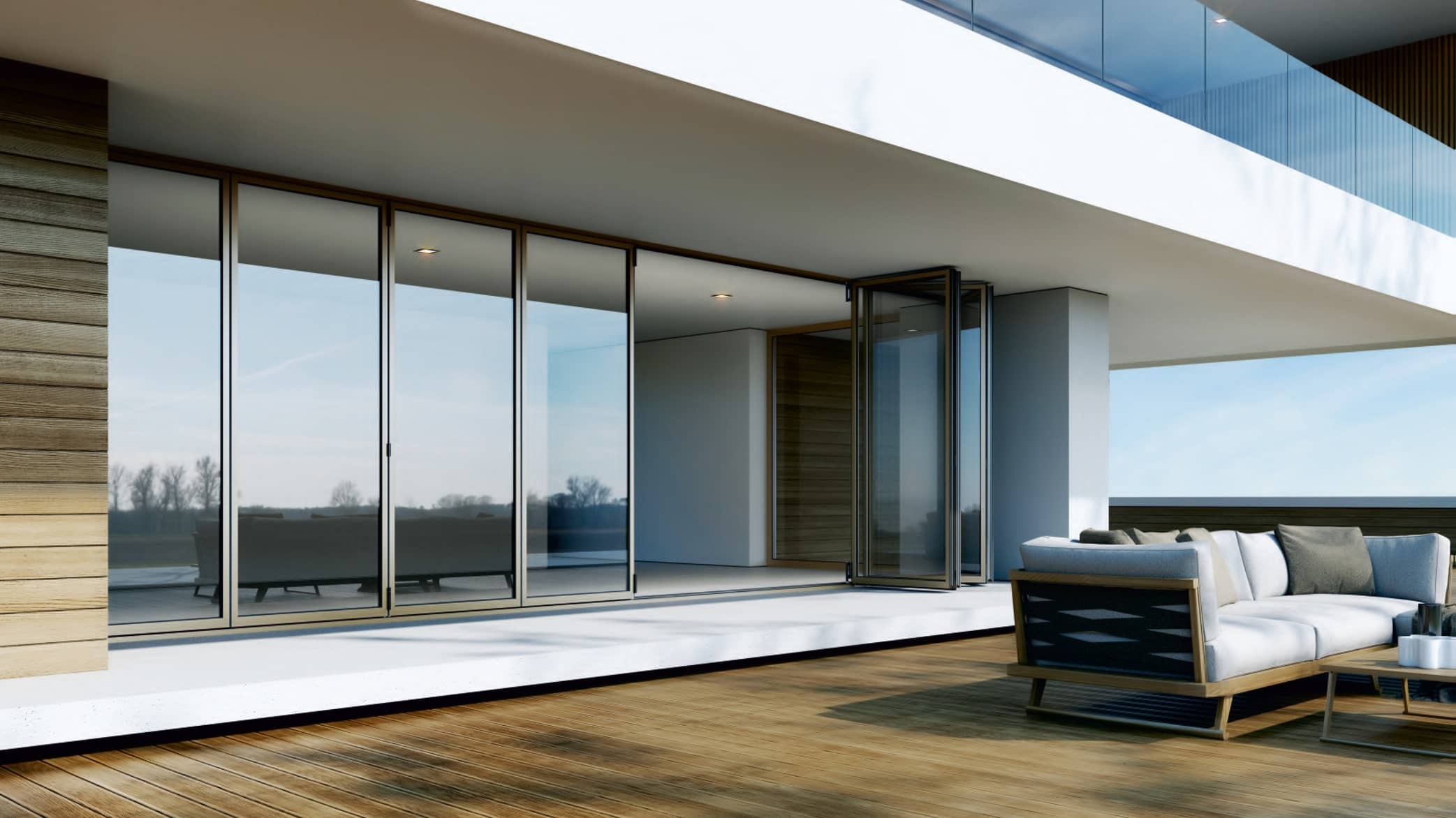 AB-39 Slimline Bifold Door in Modern Home